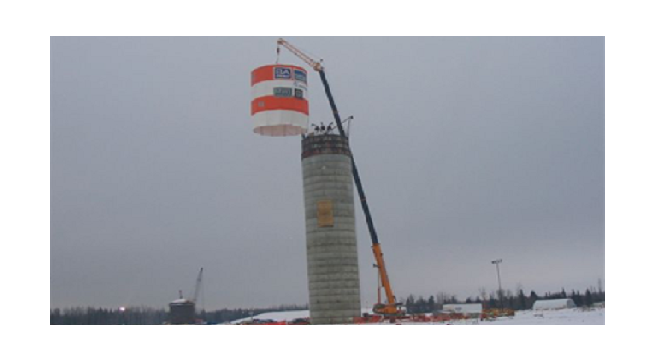 Silo being built